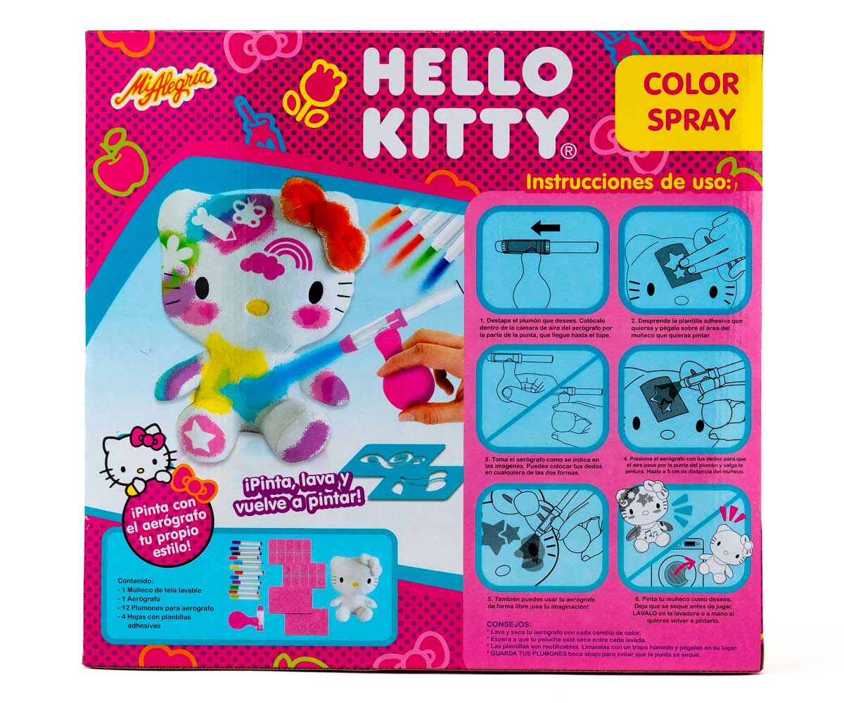 Peluche Hello Kitty Color Spray Mi Alegría Decora tu Peluche